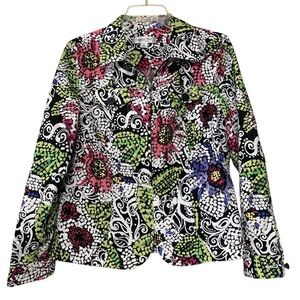 Coldwater Creek Multicolor Floral Jacket